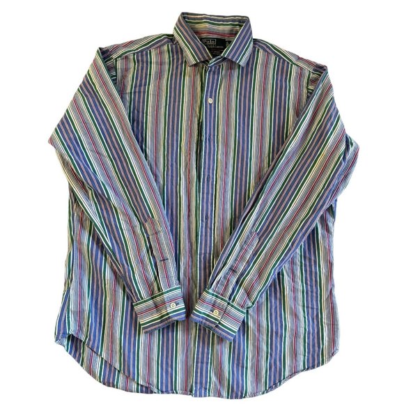 POLO BY RALPH LAUREN ESTATE SPORT LONG SLEEVE BUTTON UP SHIRT‎ MENS LARGE | C1 - Picture 1 of 6